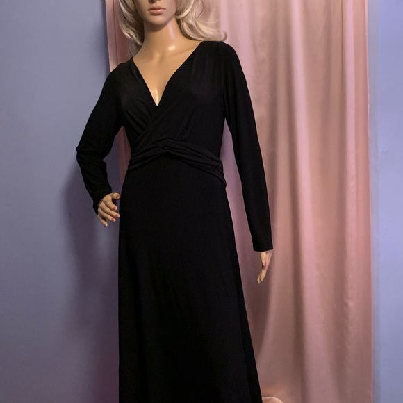 Joseph Ribkoff black long sleeve evening dress - Picture 7 of 9